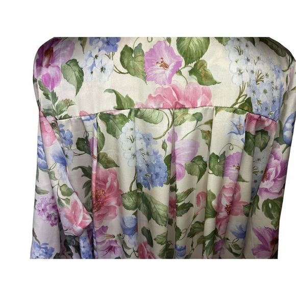 Brownstone Studio Women’s Multicolor Floral Print Midi Nightgown Size PM - Picture 3 of 8